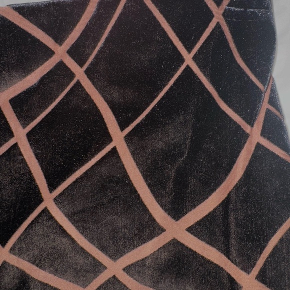 Velvet skirt with brown stripes - Picture 2 of 2